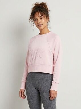 Nike Crew Crop Sweater with Embossed Design